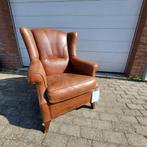 Fauteuil in schapenleer cognac kleur. Lichtbruin., Huis en Inrichting, Fauteuils, Ophalen, Gebruikt, Minder dan 75 cm, 50 tot 75 cm