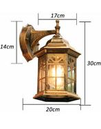 Retro Wandlamp Buiten - Metaal & Glas, Ophalen of Verzenden, Nieuw, Glas, Retro