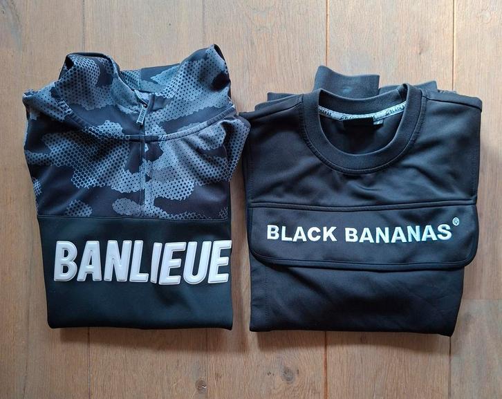 2 originele heren truien Banlieue & Black Bananas mt S, Kleding | Heren, Truien en Vesten, Gedragen, Maat 46 (S) of kleiner, Zwart