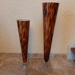 Set van 2 decoratieve vazen, Overige kleuren, Ophalen of Verzenden, 75 cm of meer, Glas