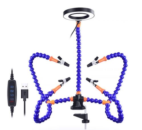 Solderen Houder met 3X Vergrootglas en LED Licht, Hobby en Vrije tijd, Vergrootglazen, Loepen en Loeplampen, Nieuw, Vergrootglas of Loep