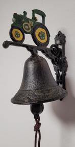 Tractor bel groen klein van gietijzer wanddeco deurbel