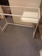 Laptoptafel met Glazen Boven Kant van Metaal IKEA, EU, EU, Ophalen of Verzenden, Zo goed als nieuw