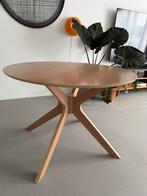 By Fonq Basic - ronde eettafel Ø 105 cm - Bruin, Huis en Inrichting, Tafels | Eettafels, Ophalen, Rond, Zo goed als nieuw, Vier personen