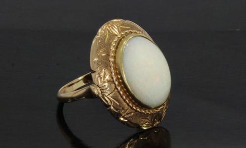 Sale! Opaal klassieke 14k gouden vintage dames ring fraai, Sieraden, Tassen en Uiterlijk, Antieke sieraden, Ring, Goud, Met edelsteen