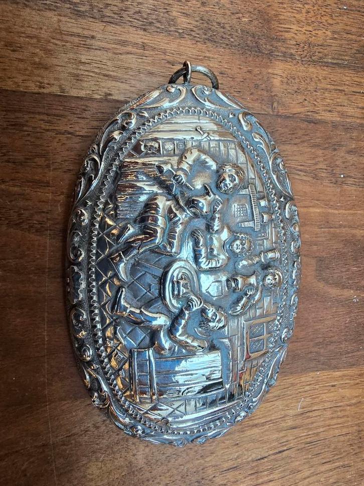 Zilveren borstelkap H. Hooikaas 1913, Antiek en Kunst, Antiek | Goud en Zilver, Zilver, Ophalen of Verzenden