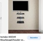 Tectake muur rekje met glazen platen, Audio, Tv en Foto, Televisiebeugels, Nieuw, Ophalen