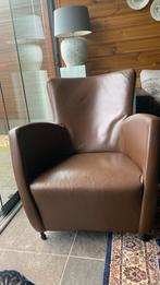 Lederen fauteuils, Ophalen of Verzenden, Gebruikt, 75 tot 100 cm, 50 tot 75 cm