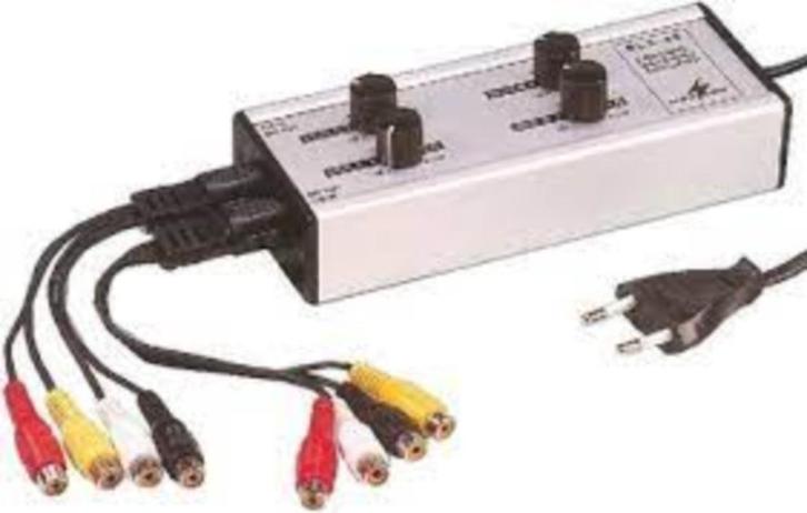 Monacor SLA-48 4-kanaals level matching amplifier, Audio, Tv en Foto, Versterkers en Receivers, Nieuw, 120 watt of meer, Overige merken