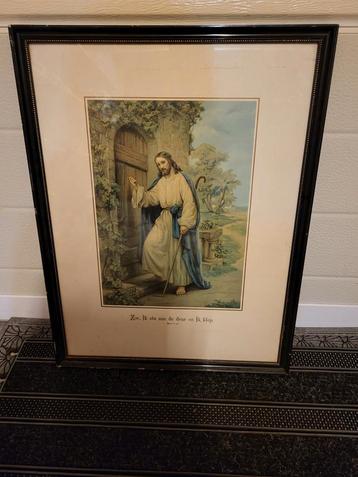 Oud Schilderij: Jezus aan de Deur beschikbaar voor biedingen