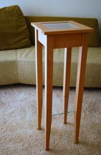 Beukenhouten plantentafel., Huis en Inrichting, Ophalen, Minder dan 55 cm, Zo goed als nieuw, 60 cm of meer