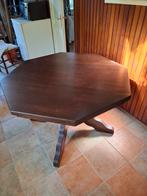 Eiken houten 8 kanten tafel 120breed hoogte 78 cm., Huis en Inrichting, Tafels | Eettafels, Ophalen, 100 tot 150 cm, Zo goed als nieuw