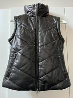 Leren bodywarmer S/M zwart met aanritsmouw, Kleding | Dames, Bodywarmers, Ophalen of Verzenden, Zo goed als nieuw, Zwart