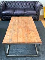Industrial Teak Coffee Table (135 cm), Huis en Inrichting, Tafels | Salontafels, Ophalen, 100 tot 150 cm, 50 tot 100 cm, Zo goed als nieuw