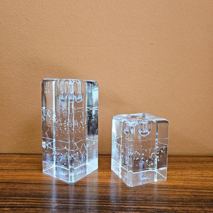 Set Iittala kandelaren Arkipelago Timo Sarpaneva vintage, Antiek en Kunst, Antiek | Glas en Kristal, Ophalen of Verzenden