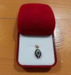 18 karaat gouden hanger met prachtige saffieren en diamanten, Ophalen of Verzenden, Zo goed als nieuw, Met edelsteen, Goud