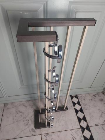 Vintage industriële wandkapstok - staal chroom beschikbaar voor biedingen