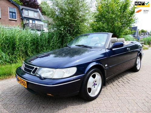 Saab 900 Cabrio 2.5 V6 SE 170pk Automaat Clima Leder Keurige, Auto's, Saab, Bedrijf, Te koop, Saab 900, ABS, Airconditioning, Centrale vergrendeling