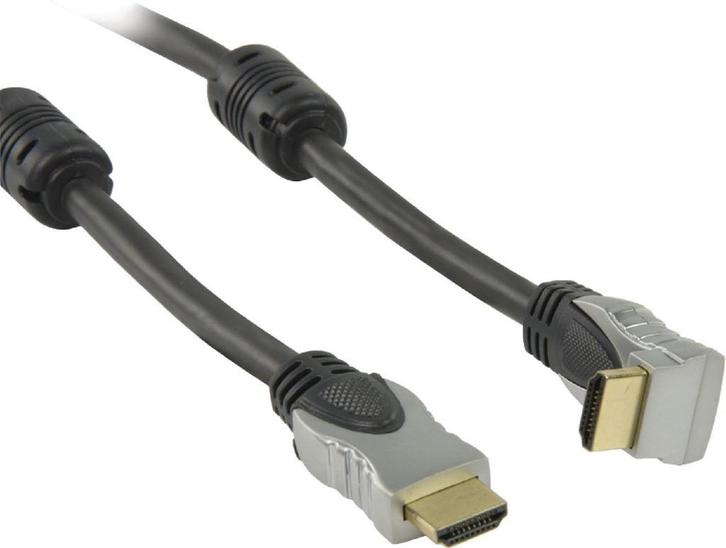 HQ kwaliteit HDMI kabel met ethernet, haakse connector NIEUW, Audio, Tv en Foto, Audiokabels en Televisiekabels, Nieuw, HDMI-kabel