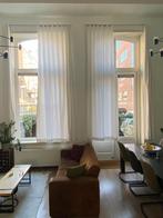 Witte, extra lange gordijnen (200x345) 4stuks + 2 RVS roedes, 200 cm of meer, Wit, 150 tot 200 cm, Ophalen of Verzenden