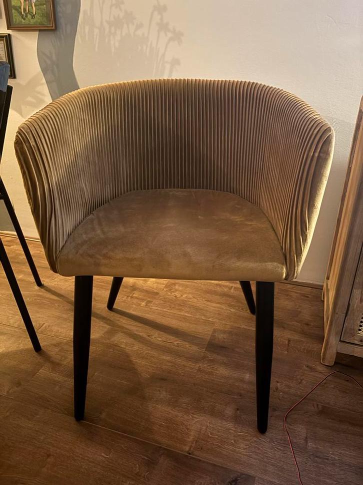 Chique Kuipstoelen, Huis en Inrichting, Stoelen, Gebruikt, Eén, Stof, Bruin, Ophalen