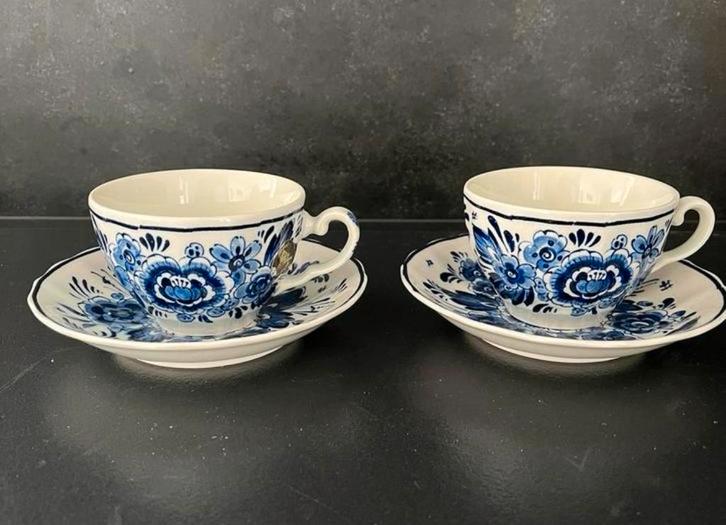 Delfts Blauw Kop en Schotel Set, Antiek en Kunst, Antiek | Servies los, Ophalen of Verzenden