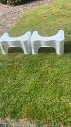 Toilet verhogings krukjes voor kinderen   2 stuks wit, Tuin en Terras, Bloembakken en Plantenbakken, Ophalen, Kunststof, Minder dan 30 cm