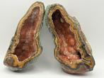 Botryoidale agaatgeode met roodbruine chalcedoon - Iran, Ophalen of Verzenden, Mineraal