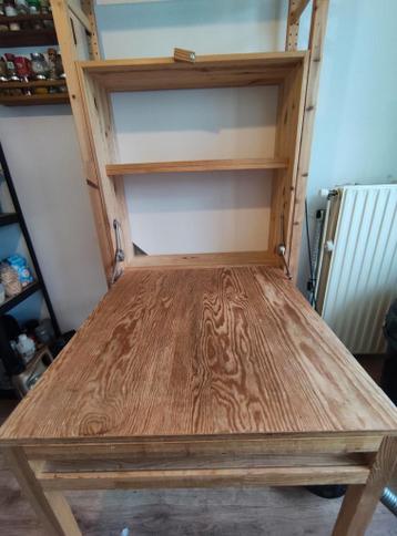 IKEA Ivar Klaptafel Bureau met Stellingkast Grenenhout - afbeelding 3