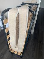 Opklapbed / Slaapbank - Zo goed als nieuw, Ophalen, 90 cm, Eenpersoons, Beige