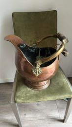 Helmvormige koperen kolenkit, Antiek en Kunst, Ophalen, Koper