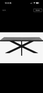 Zwarte Mango Eettafel Goossens - 180x90cm, Huis en Inrichting, Tafels | Eettafels, Zo goed als nieuw, Vijf personen of meer, 150 tot 200 cm