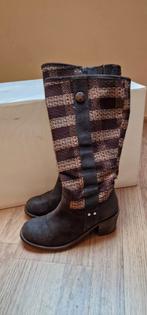 Laarzen suede stof bruin met brede schacht 44cmkuit- Maat 39, Kleding | Dames, Schoenen, Ophalen, Gedragen, Bruin, Lage of Enkellaarzen