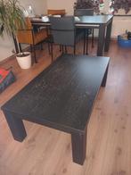 Gratis robuuste zwart gelakte houten salontafel, Ophalen, Gebruikt, 100 tot 150 cm, 50 tot 100 cm
