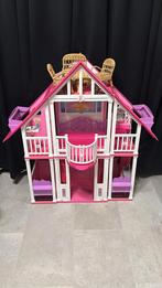 Barbie Poppenhuis met accessoires, Kinderen en Baby's, Speelgoed | Poppenhuizen, Ophalen, Gebruikt, Poppenhuis