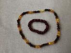 Amber Set: Ketting & Armband - Barnsteen, Bruin, Ophalen of Verzenden, Zo goed als nieuw, Steen of Mineraal