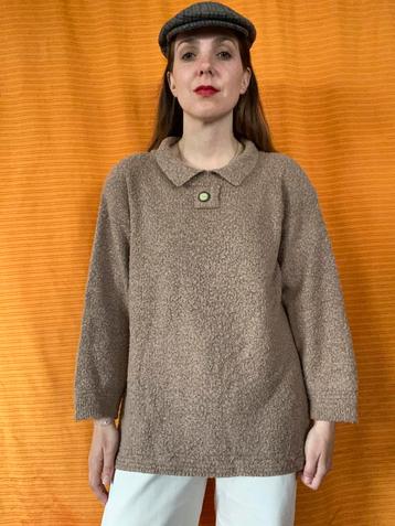 Vintage bruine trui - bruin/beige - baggy - 38/40 - M/L beschikbaar voor biedingen