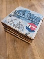 Houten Onderzetters Hillnds Motieven 9x9x1cm, Ophalen of Verzenden, Nieuw, Glas of Kopje