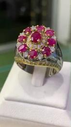 Silveren ring Afghaanse Robijn (heren), Verzenden, Heer, Nieuw, Met edelsteen