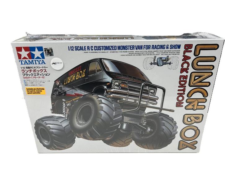 Tamiya 58546 1/12 Lunchbox Black Edition, Hobby en Vrije tijd, Modelbouw | Radiografisch | Auto's, Nieuw, Auto offroad, Elektro