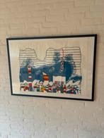 Jef Diederen - Compositie met figuren - Litho (91/190), Antiek en Kunst, Ophalen