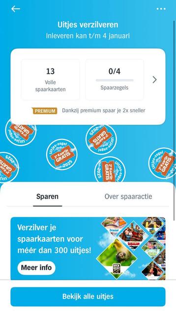 AH Uitjeszegels 13 volle spaarkaarten beschikbaar voor biedingen
