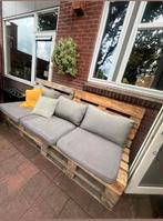 Mooie nette palletbank inclusief kussens!, Ophalen of Verzenden, Zo goed als nieuw, Hout, 2 zitplaatsen