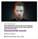 Rene van Meurs - Rij 1 Tickets Wilminktheater Enschede, Tickets en Kaartjes, Theater | Cabaret en Komedie, Twee personen, Februari