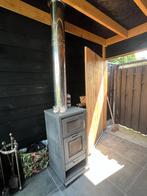 Kachelpijpen + Knie/Elleboog - 3 stuks, Ophalen of Verzenden, Gebruikt, Hout, Houtkachel