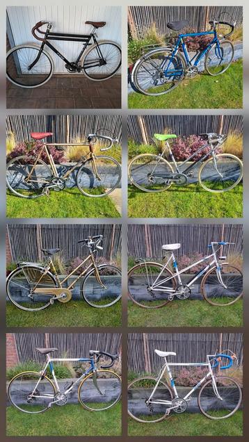 Retro vintage sportfietsen racefietsen beschikbaar voor biedingen