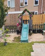 Speelhuisje, glijbaan, tuin., Ophalen of Verzenden, Gebruikt, Hout