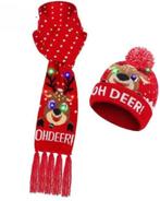 Partij afnamen kerst muts met sjaal en lichtjes, Ophalen of Verzenden, Nieuw