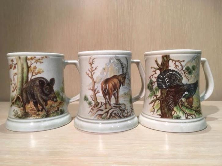3 bierpullen met diertaferelen – Winterling, Verzamelen, Biermerken, Nieuw, Pul(len), Overige merken, Ophalen of Verzenden
