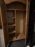 Houten kledingkast met legplanken en hanggedeelte, Huis en Inrichting, Kasten | Kledingkasten, Ophalen, Gebruikt, 100 tot 150 cm